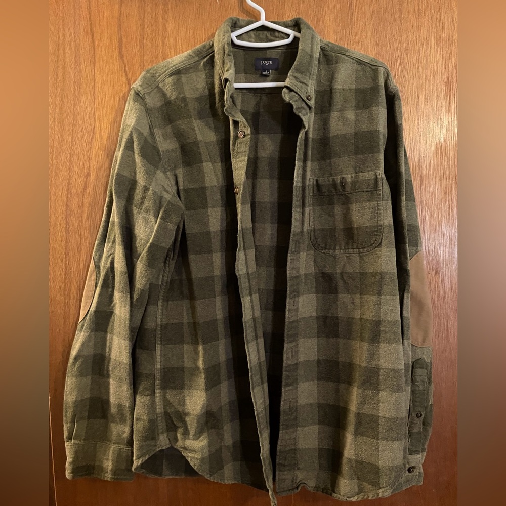 Men’s green J. Crew flannel size Medium